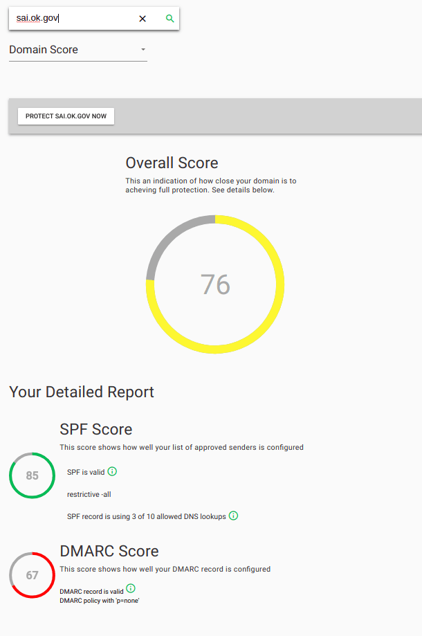 fraudmarc's email security score checker- sai.ok.gov fraudmarc's email security score checker- sai.ok.gov