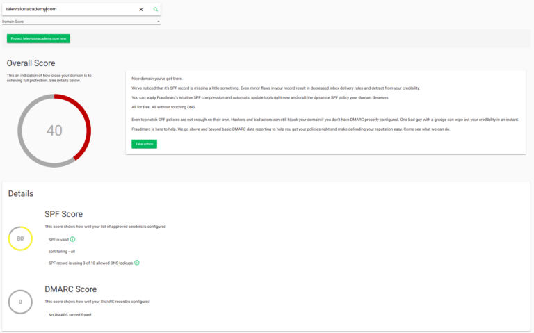 televisionacademy.com email security score televisionacademy.com email security score